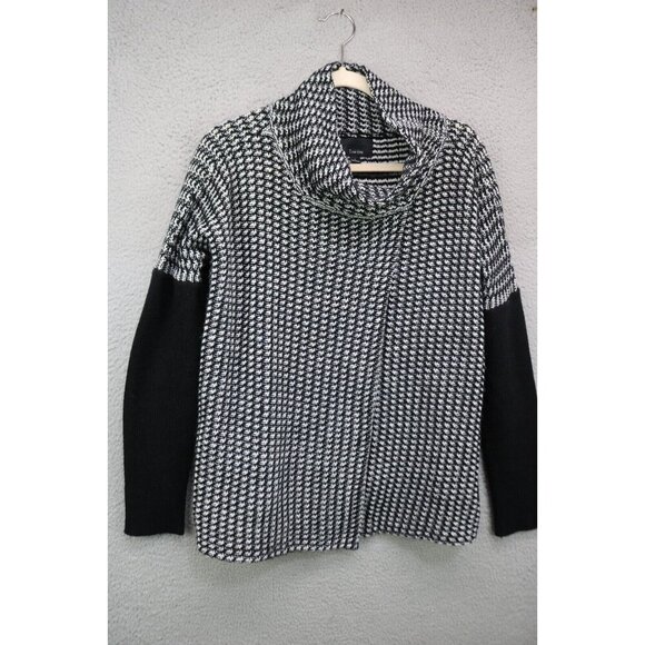 Lumiere Long Sleeve Poncho Cowl Neck Sweater-Wool Blend-Large-Soft - Picture 1 of 9